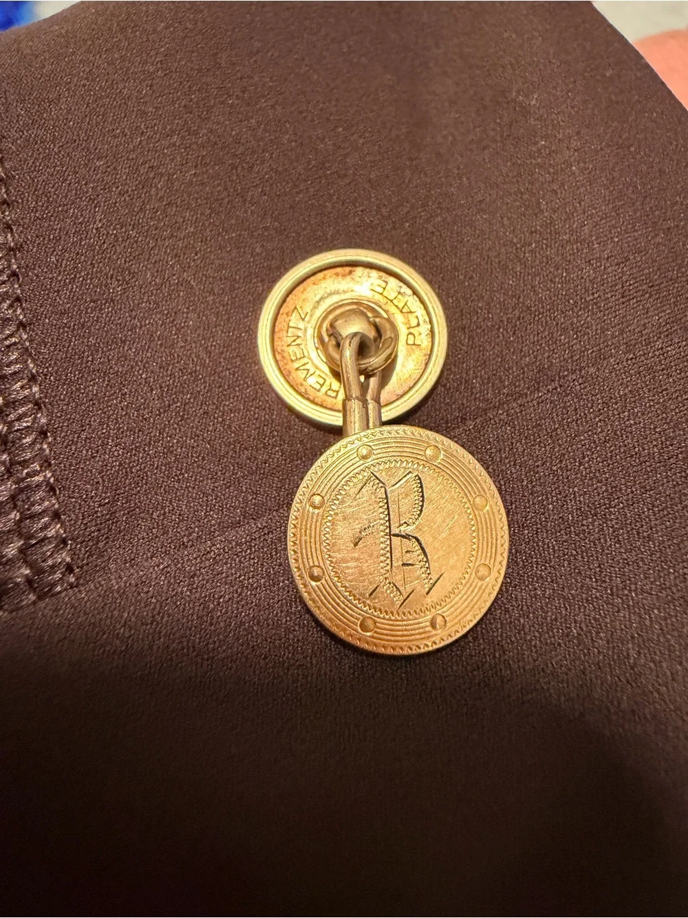 Gold-Tone Monogram Cufflinks and Stud Set - Men Accessories